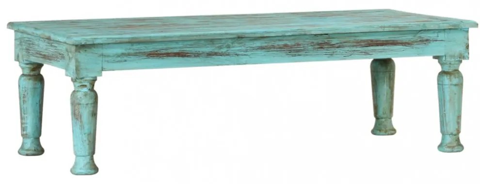 tömör újrahasznosított fa dohányzóasztal 110 x 50 x 34 cm