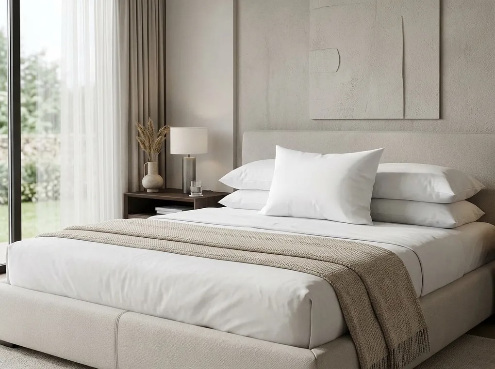 Szatén damaszt párnahuzat 40x50 cm fehér