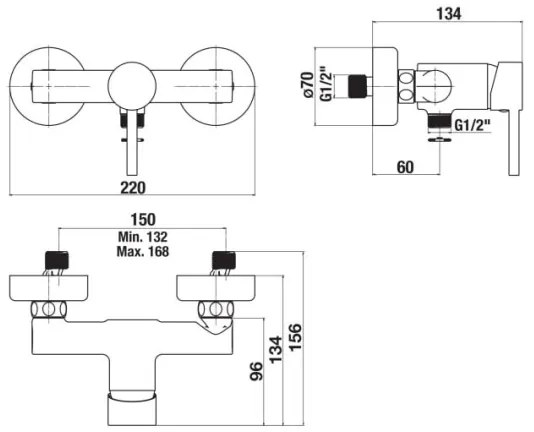 JIKA H3312F77164001 - MIO zuhanycsaptelep matt fekete