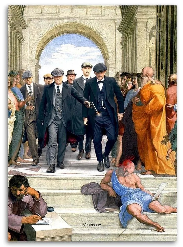 Gario Vászonkép Peaky Blinders, antik kollázs - Norrobey Méret: 80 x 120 cm
