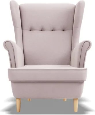Uszak Mini fotel, bársony, rózsaszín