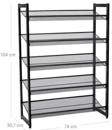 Cipőszekrény ALVORO fekete