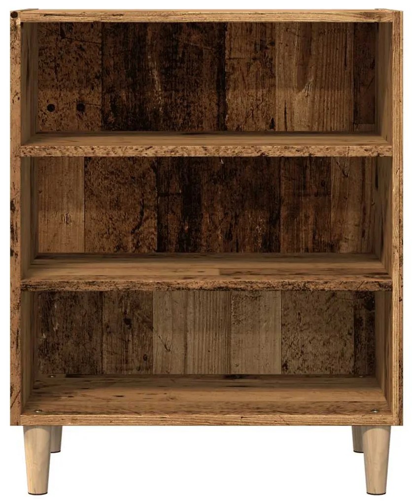 antik fa színű szerelt fa tálalószekrény 57 x 35 x 75 cm