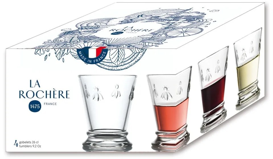 Pohár szett 4 db-os 260 ml Abeille – La Rochére