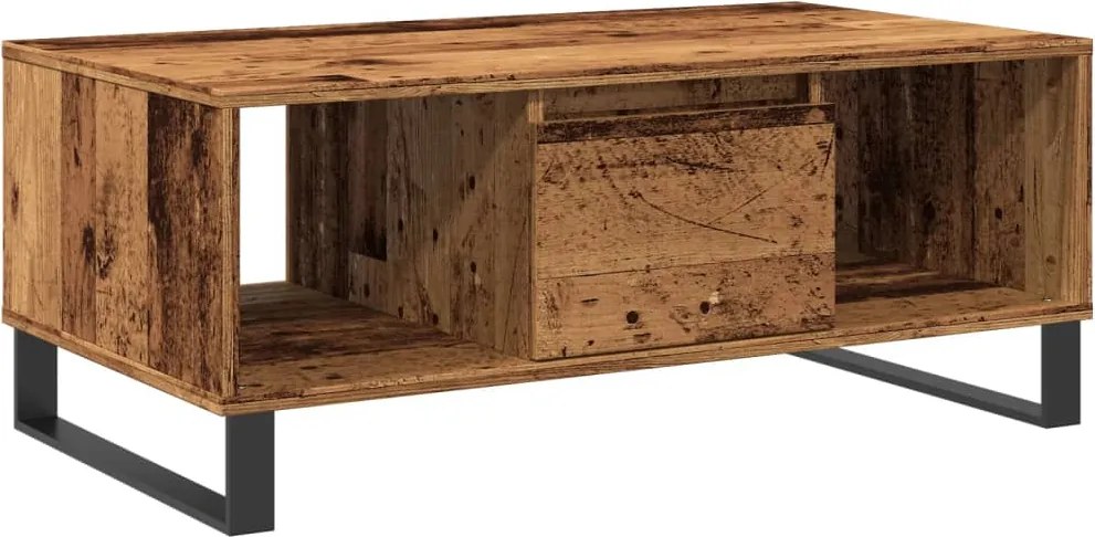 vidaXL antik fa színű szerelt fa dohányzóasztal 90 x 50 x 36,5 cm