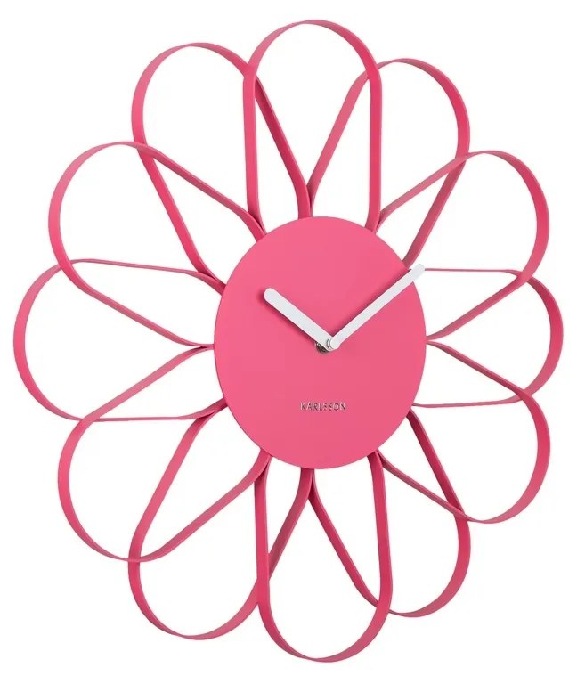 Karlsson 5975BP design falióra rózsaszín, átmérő40 cm