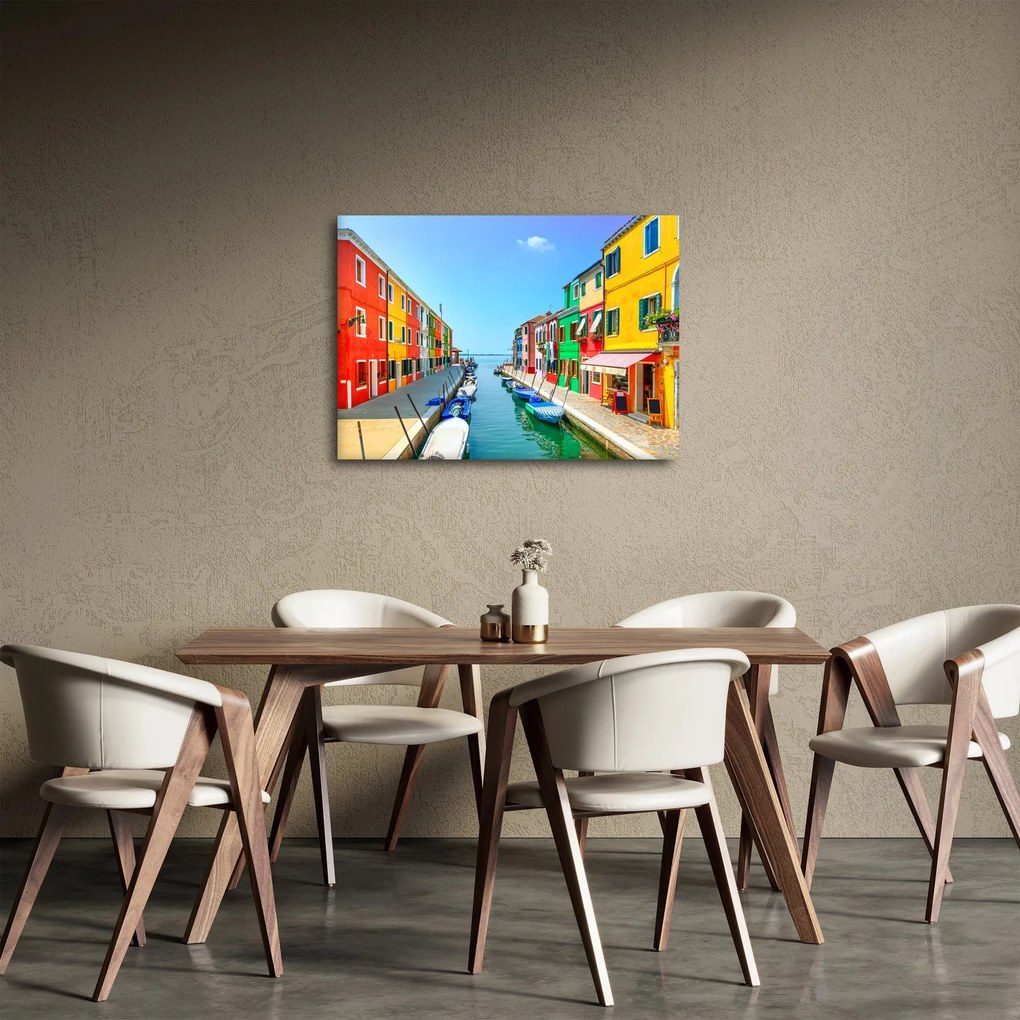 Kép - Burano sziget, Velence, Olaszország (70x50 cm)