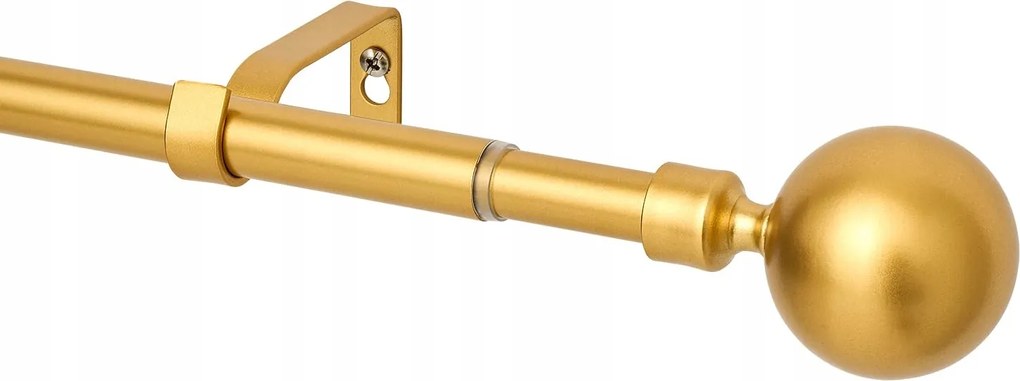 Függönykarnis szimpla 76- 132 cm arany színű gömb végű nappali hálószoba