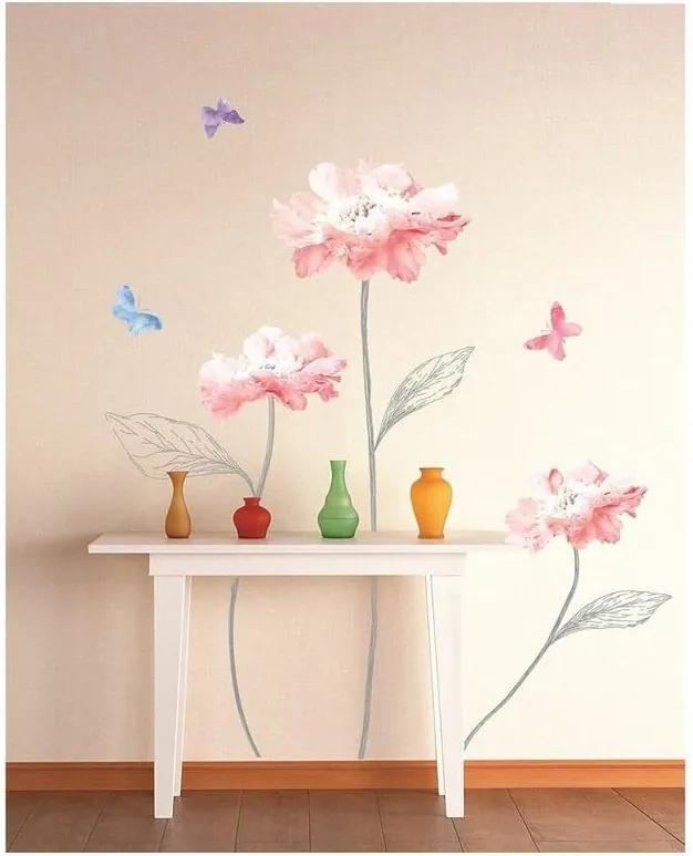 Light Pink Flowers And Butterflies falmatrica - Ambiance