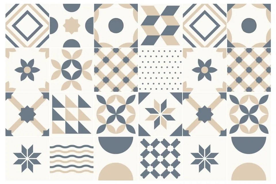 Matrica szett csempére 24 db-os 15x15 cm Minimal – Ambiance