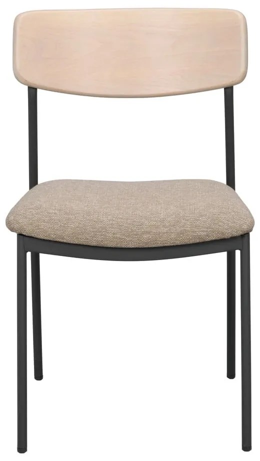 Bézs-natúr színű étkezőszék szett 2 db-os Maymont – Rowico