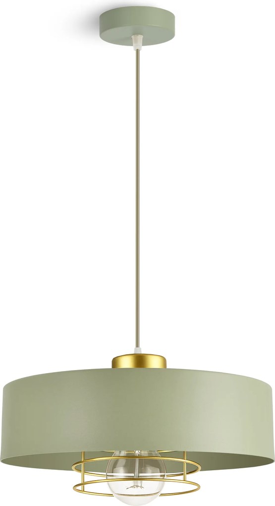 Mennyezeti Lámpa Függő Csillár Zsálya, Zöld 1xE27 Led 760-EZ1-300-SLW