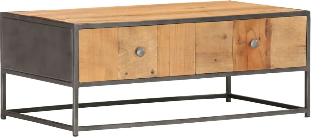 vidaXL tömör újrahasznosított fa dohányzóasztal 90 x 50 x 35 cm