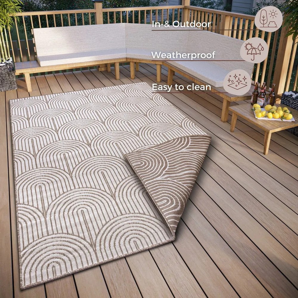 Barna kültéri szőnyeg 120x170 cm Pangli Linen – Hanse Home