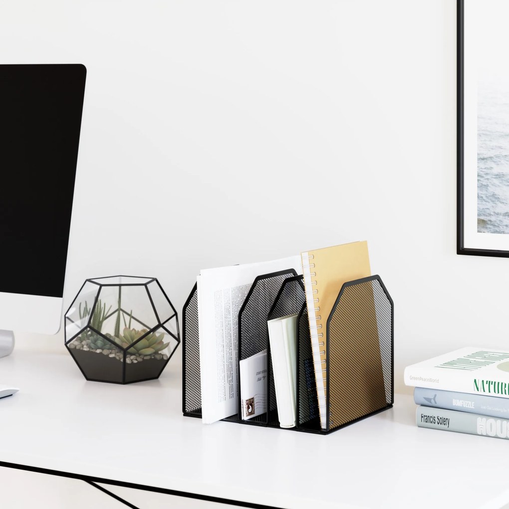 Asztali rendszerező kosár rekeszekkel