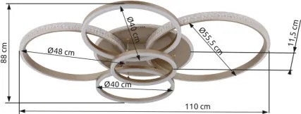 GLOBO 48467-70CH LORELEI Modern LED Mennyezeti Lámpa IP20