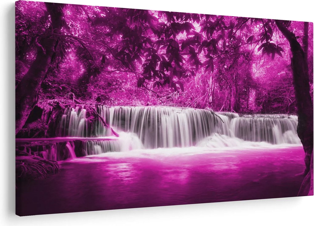 Kép - Vízesés, lila (90x60 cm)