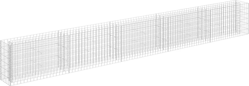 vidaXL horganyzott acél gabion magaságyás 450 x 30 x 60 cm