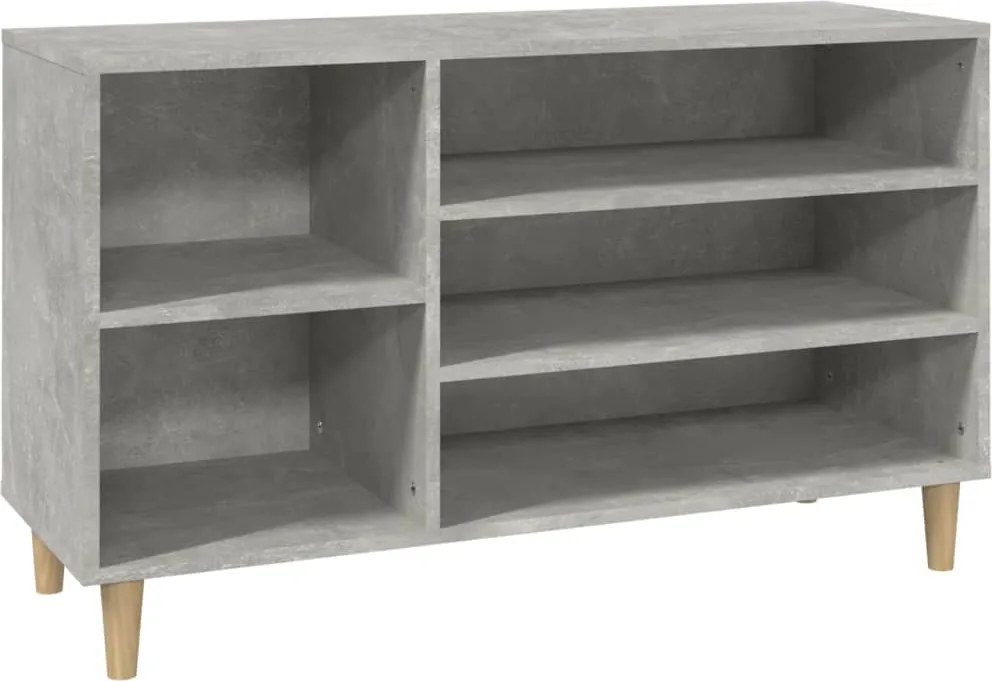 vidaXL betonszürke szerelt fa cipőszekrény 102x36x60 cm