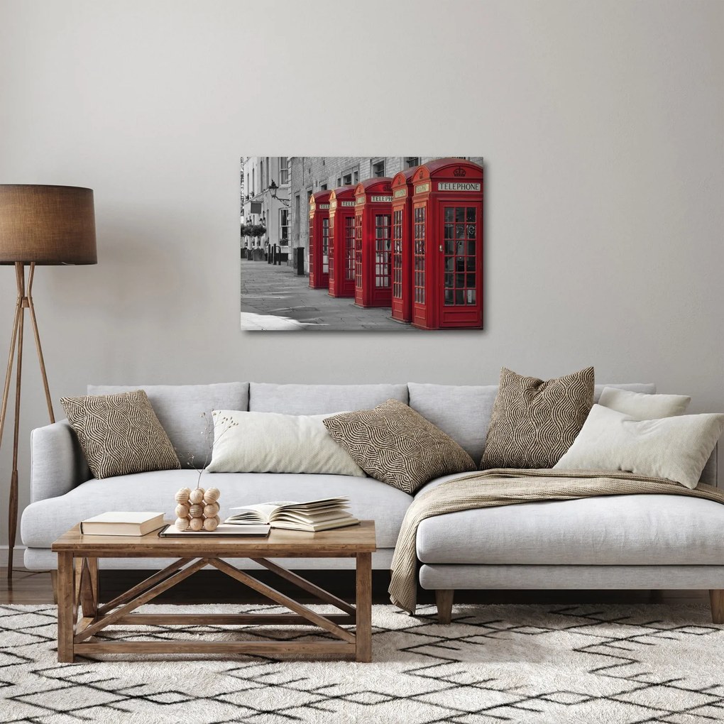Kép - Londoni telefonfülkék (70x50 cm)