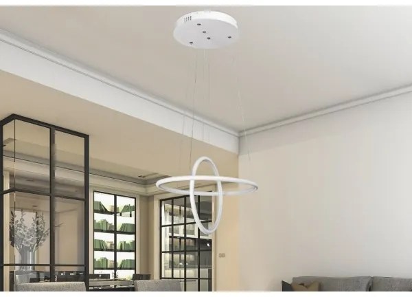 Rabalux 2544 - LED Csillár DONATELLA LED/37W/230V fehér