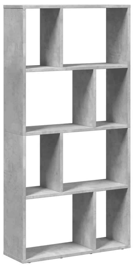 betonszürke szerelt fa könyvespolc 60 x 20 x 120 cm