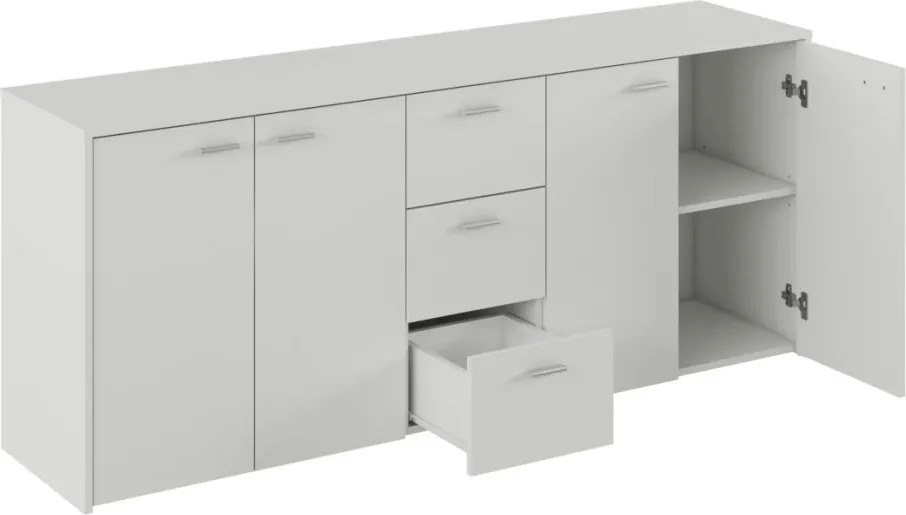 Kombinált komód, fehér, HUGOS 180