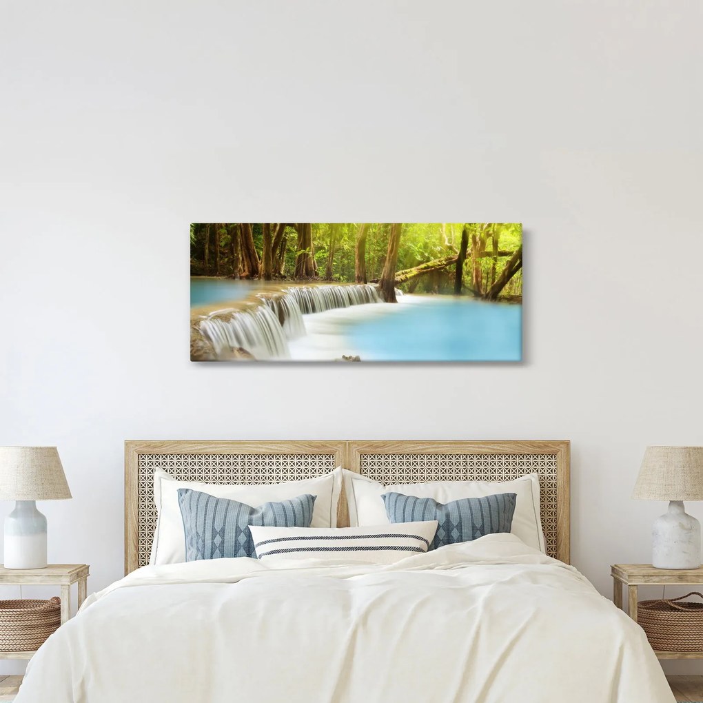 uay Mae Kamin vízesés képe erdőben (120x50 cm)