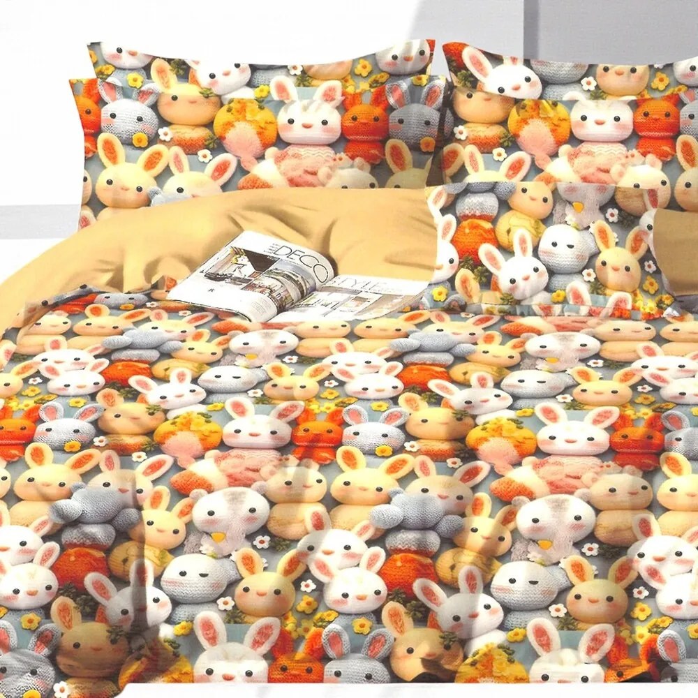 Gyerek ágyneműhuzat NINO BUNNY 100x140 cm