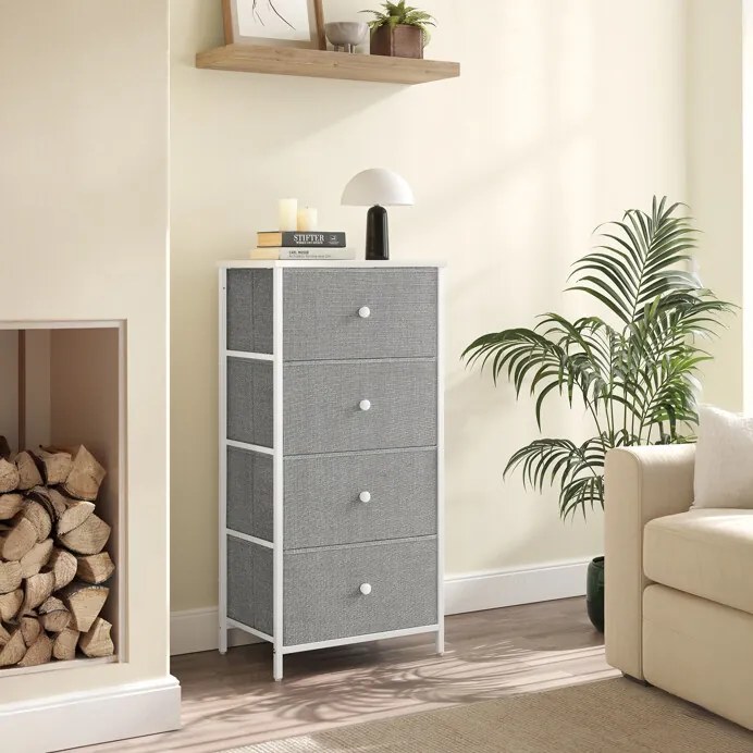 Szürke komód 45×30×92 cm AUK-E1031-GREY