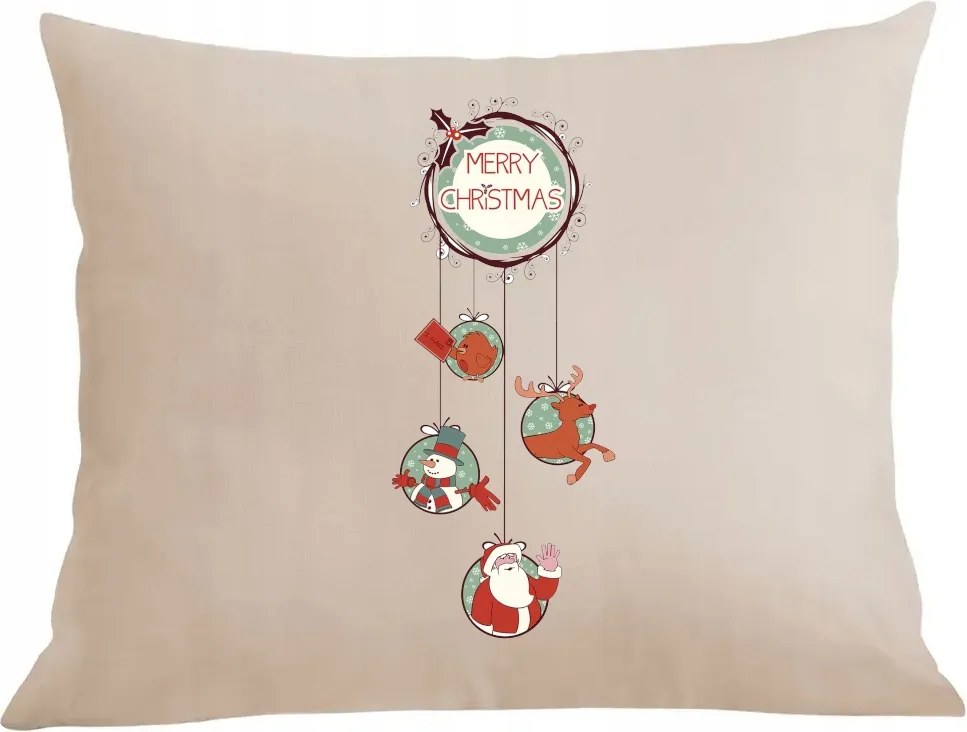 Párna párnahuzat Karácsonyi Álomfogó Mikulás Rénszarvas