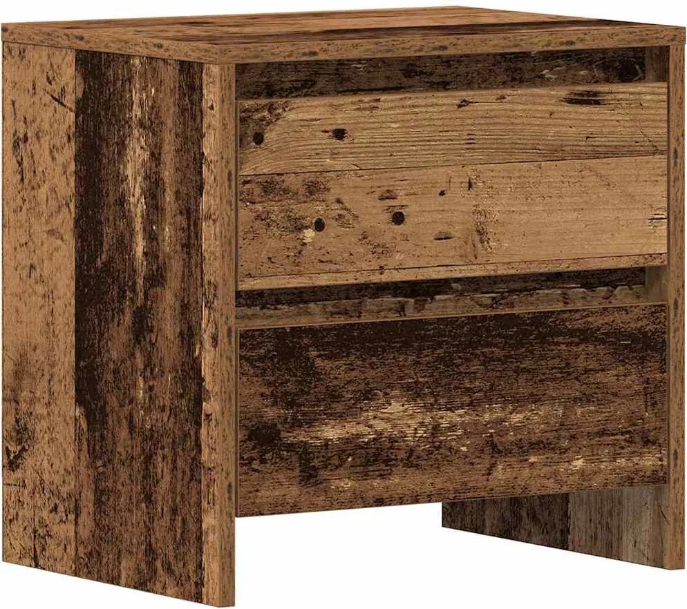 vidaXL Éjjeliszekrény fiókkal Öreg fa 45 x 34 x 44,5 cm Faanyag