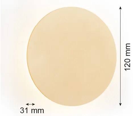 Argon 8350 - LED Fali lámpa OREGON PLUS LED/3W/230V 3000K 12 cm arany