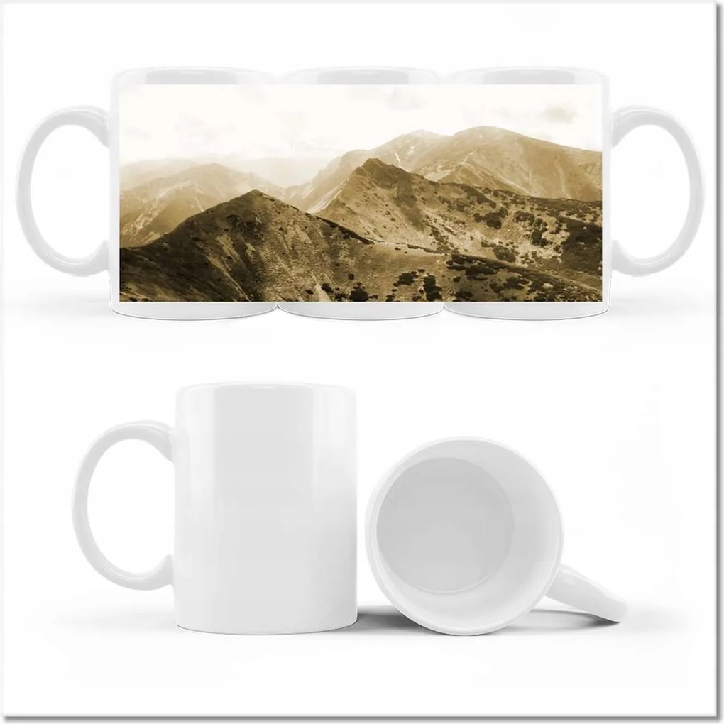 Bögre fényképpel Tátra Lengyel hegyek Kilátás