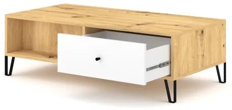 Dohányzóasztal SULA artisan tölgy/fehér