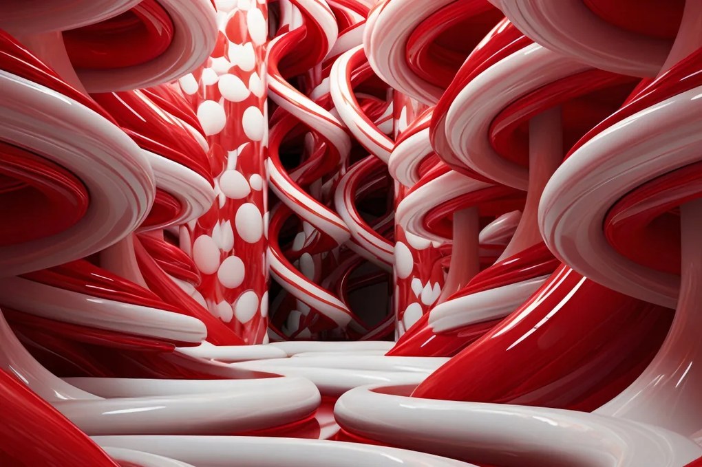 Poszter 60x40cm Vörös örvények