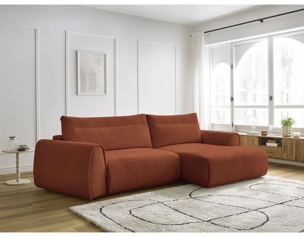 Narancssárga sarokkanapé Aden – Bobochic Paris