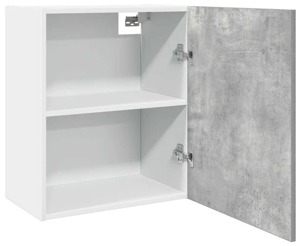 betonszürke szerelt fa függő szekrény 50 x 31 x 60 cm