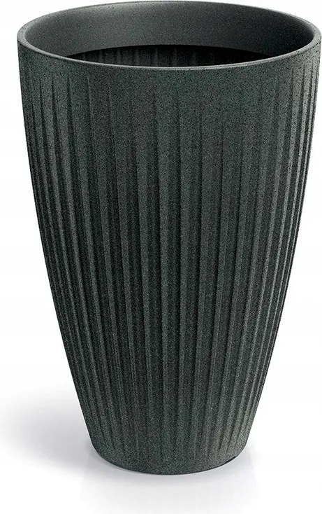 Virágtartó Latia Round High Gránit