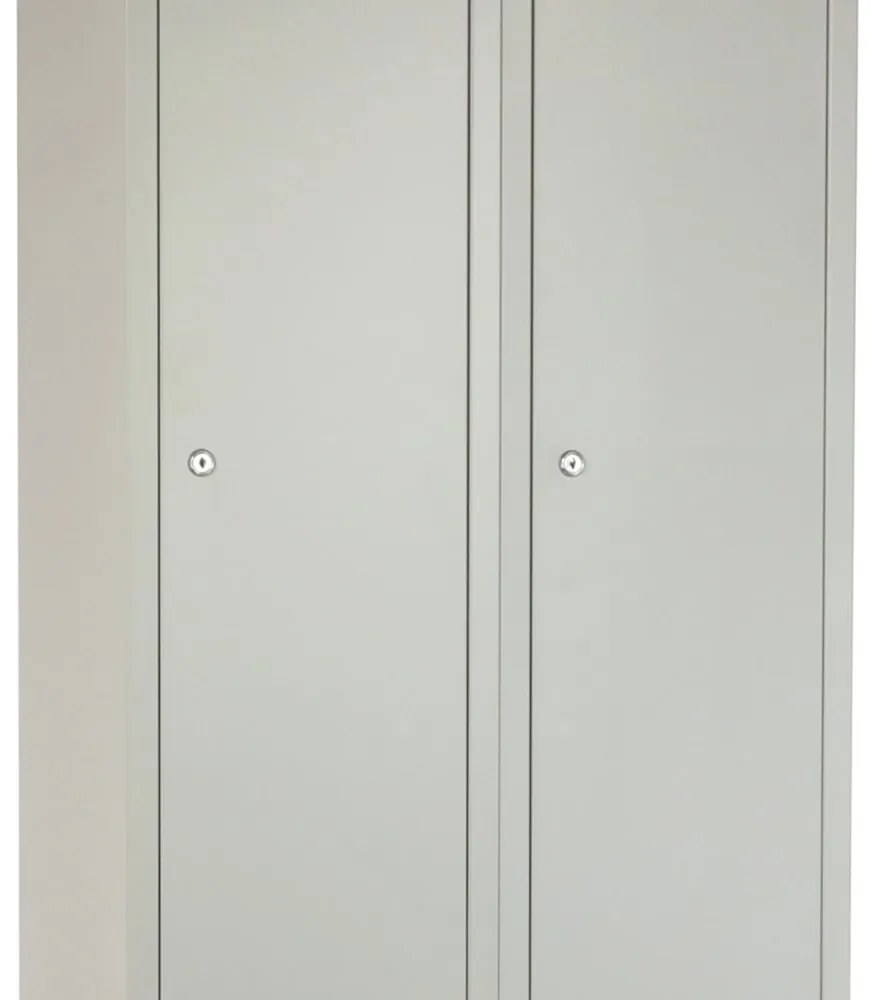 Fém szekrény paddal, 60 x 85 x 185 cm, hengerzár, szürke - RAL 7035