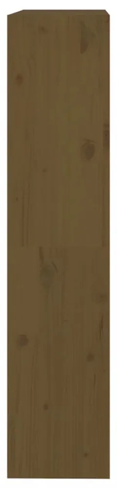 mézbarna fenyőfa könyvszekrény/térelválasztó 80 x 30 x 135,5 cm