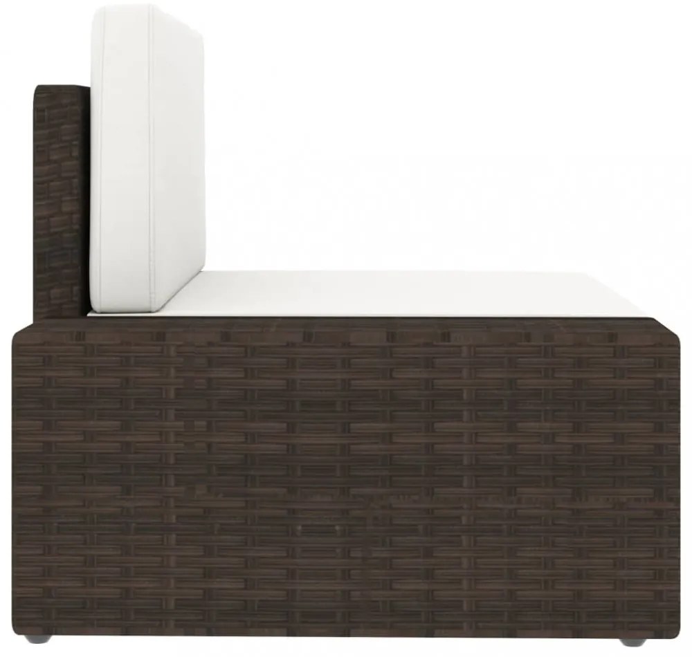 vidaXL 5 részes barna polyrattan kerti ülőgarnitúra