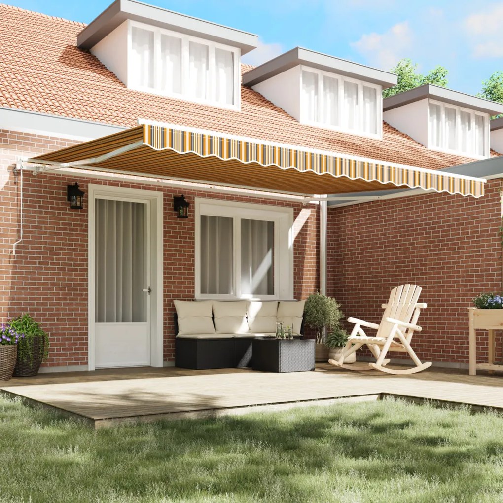 Behúzható napellenző 450 × 300 cm Sokszínű