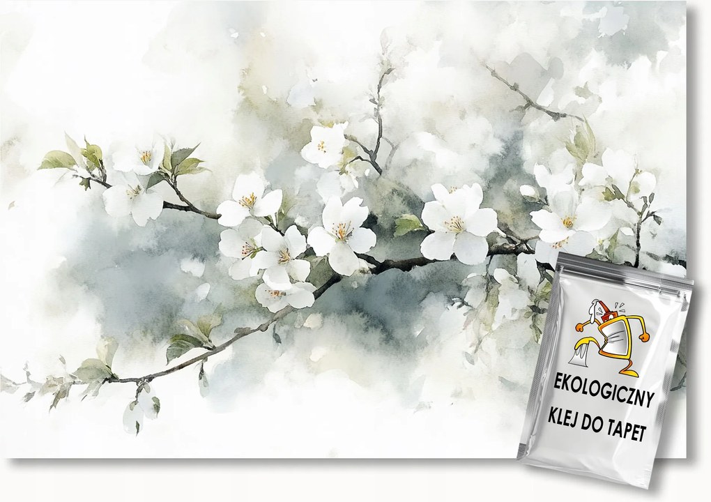 Fotótapéta Flizelina Természet Fa Tavasz Virágok Almafa 200x140 ragasztó