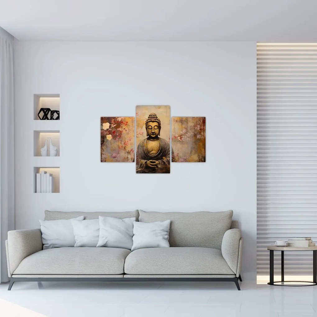 Kép - Buddha, festészet (90x60 cm)