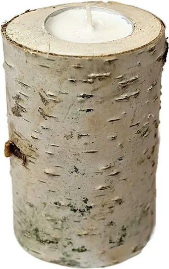 Magas gyertyatartó nyírfa tealight fa szeletek