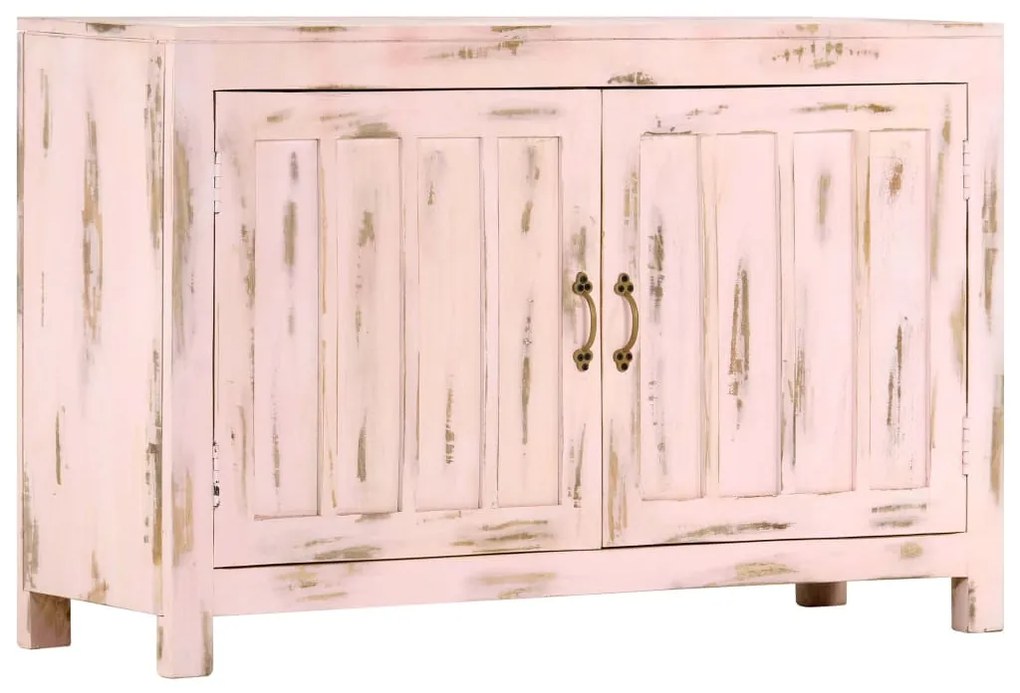 világos rózsaszín tömör mangófa tálalószekrény 110 x 35 x 70 cm