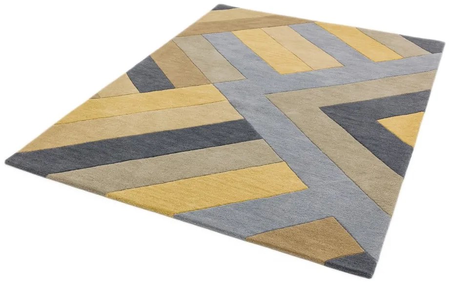Big Zig szürke-sárga szőnyeg, 160 x 230 cm - Asiatic Carpets