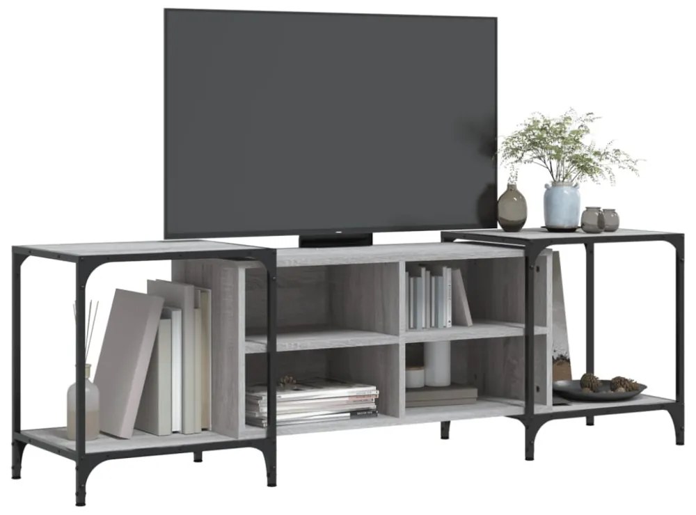 szürke sonoma színű szerelt fa TV-szekrény 153 x 37 x 50 cm