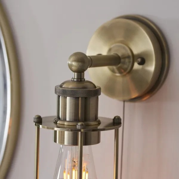 Endon 99952 - Fürdőszobai fali lámpa CREW 1xE27/6W/230V IP44 réz